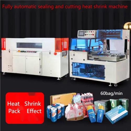 automatic l type heat shrink film wrapping packing machine