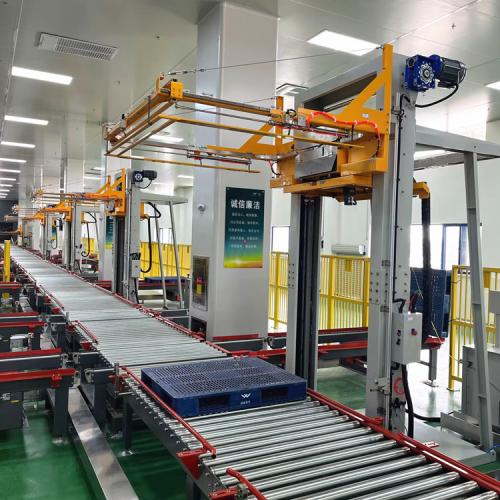 fully automatic horizontal type pallet strapping machine