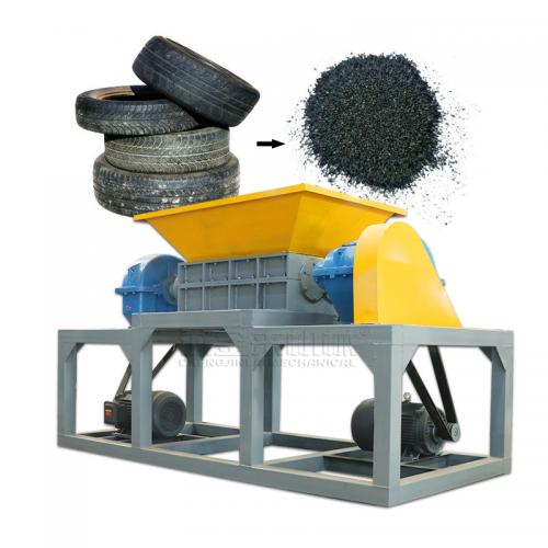 Industrial waste plastic scrap metal tire rubber double shaft shredder recycling machine for sale Industrial waste plastic scrap metal tire rubber double shaft shredder recycling machine for sale